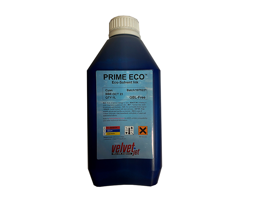 Бутыль с чернилами   Prime Eco, Cyan, 1 л