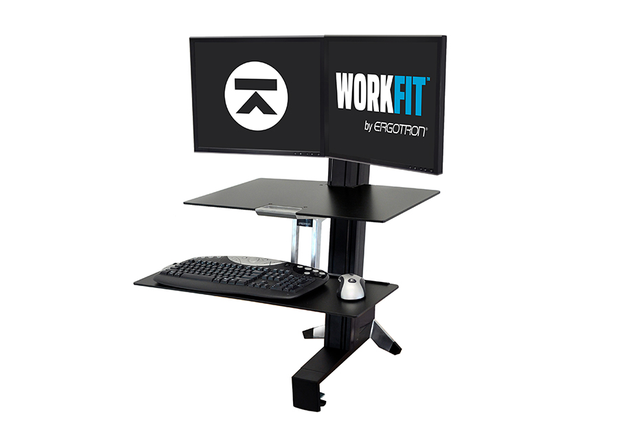   Форофис Крепление_Настольное рабочее место под два монитора   WorkFit-S (33-349-200)