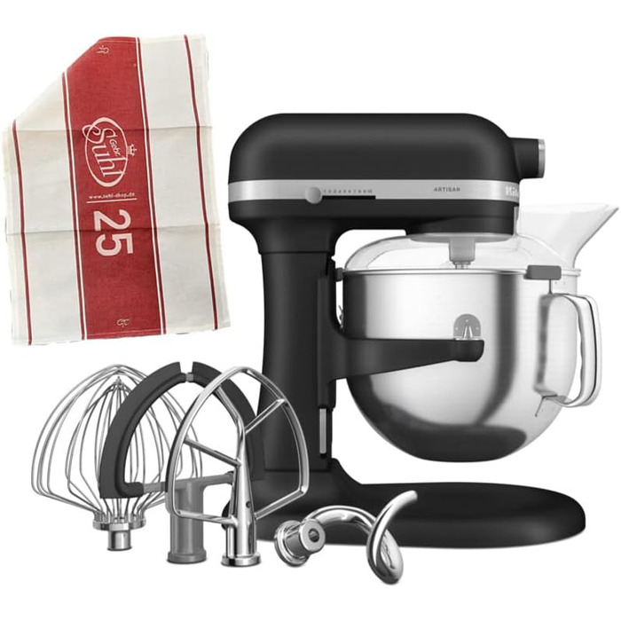 KitchenAid Кухонный комбайн 6.6 л, 10 скоростей, черный Artisan KitchenAid