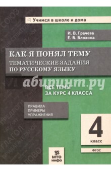 Русский язык. 4 класс. Как я понял тему. Тематические задания. ФГОС