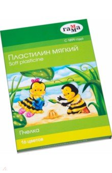 Пластилин восковой 16 цветов Пчелка (280030Н)