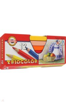   Лабиринт Набор карандашей в утолщенном корпусе 12 цветов Triocolor