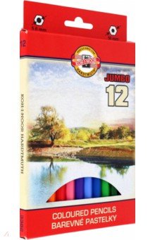   Лабиринт Карандаши цветные Jumbo Omega, 12 цветов