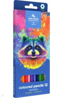  Карандаши цветные Racoon, 12 цветов