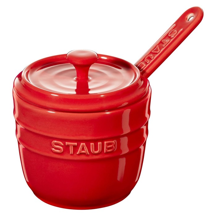 Staub Сахарница с ложкой 0,25 л вишнево-красная Staub