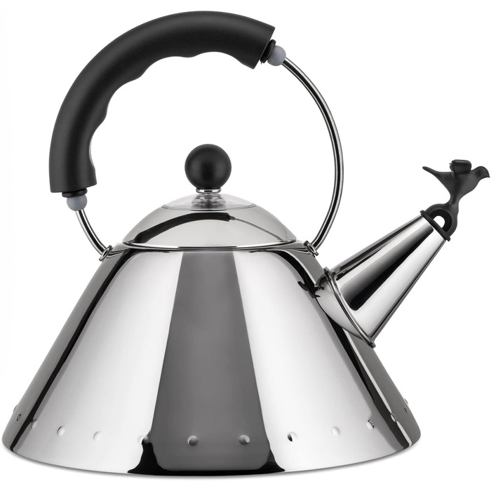 Alessi Чайник со свистком 22х22,5х23 см черный Kettle Alessi