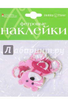 Декоративные наклейки из фетра ЗВЕРУШКИ 4 вида (2-093/22)