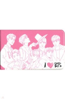 Чехол для карточек I love BTS