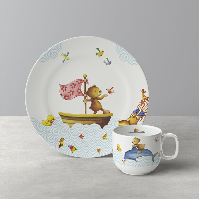 Наборы детской посуды  Kitchen Profi Villeroy & Boch Набор детской посуды из 2 предметов Happy as a Bear Villeroy & Boch