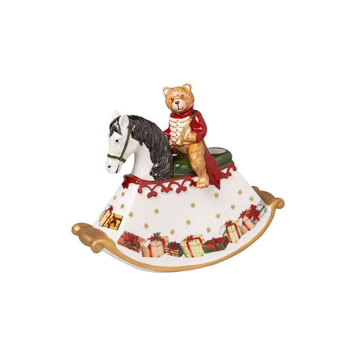 Декорации Villeroy & Boch Подсвечник Мишка на лошадке-качалке 17 см Christmas Toys Memory Villeroy & Boch