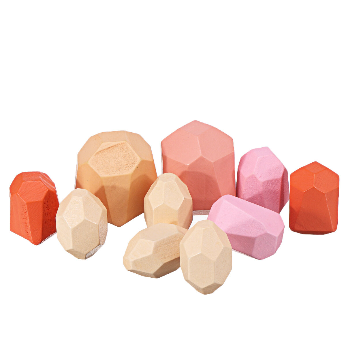 Stationery  Banggood Детский деревянный цветной камень Jenga Building Block Игрушка, развивающие игрушки, творческий блок для укладки, баланс