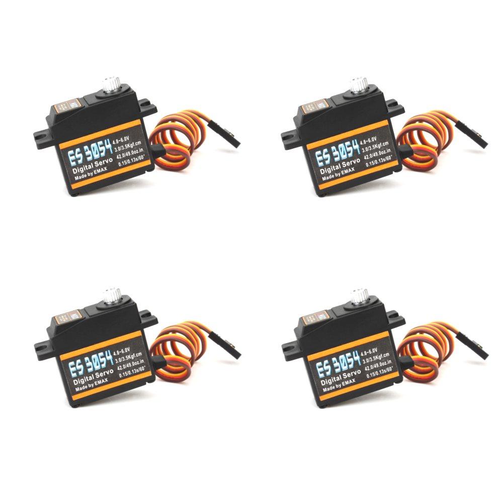 4PCS Emax ES3054 17 г 3.5 кг 0.13sec Металлический редуктор Digital Сервопривод для самолета RC (ES3154 модернизированна