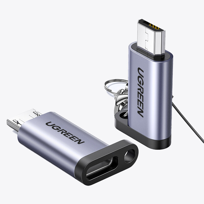 UGREEN US282 USB Type-C Адаптер Micro USB на Type-C Преобразователи «папа-мама» для Xiaomi для Samsung Зарядное устройст