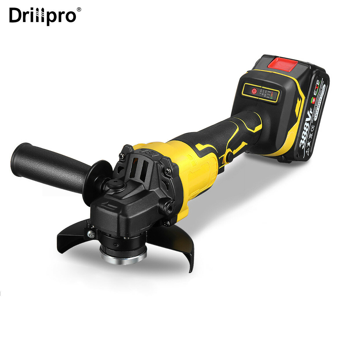 Power Tools  Banggood Drillpro 388VF 1280 Вт 8500 об/мин 3 передачи 125 мм Бесколлекторный Литиевая электрическая угловая шлифовальная машина