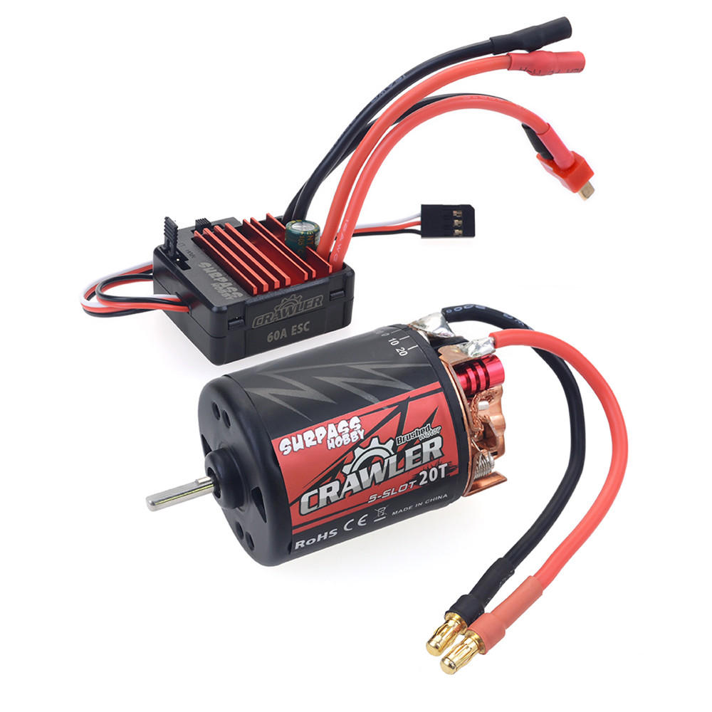 SURPASS Hobby Щетка 540 20T RC Авто Мотор + 60A ESC Для 1/10 гусеничного