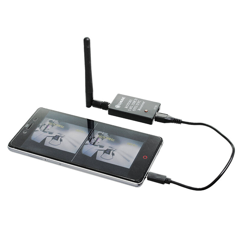 каждый ROTG01 UVC OTG 5.8G 150CH Full Канал FPV Receiver For Android Mobile Phone Tablet Smartphone