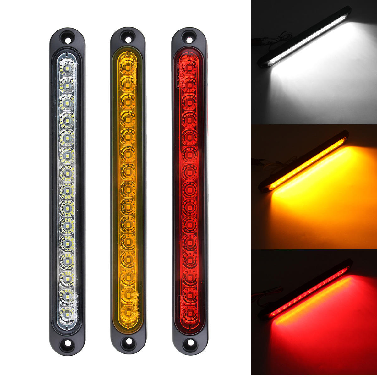 Car Lights  Banggood 25см 6,72 Вт светодиодный задний фонарь третьего тормозного света высокой монтажной лампы DC10-30V для прицепа грузовика