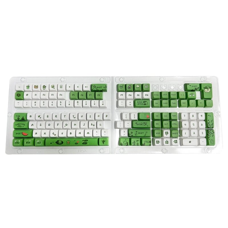 125 ключей Small Frog Keycap Set Профиль XDA Sublimation English Custom Keycaps для клавиатур Механический