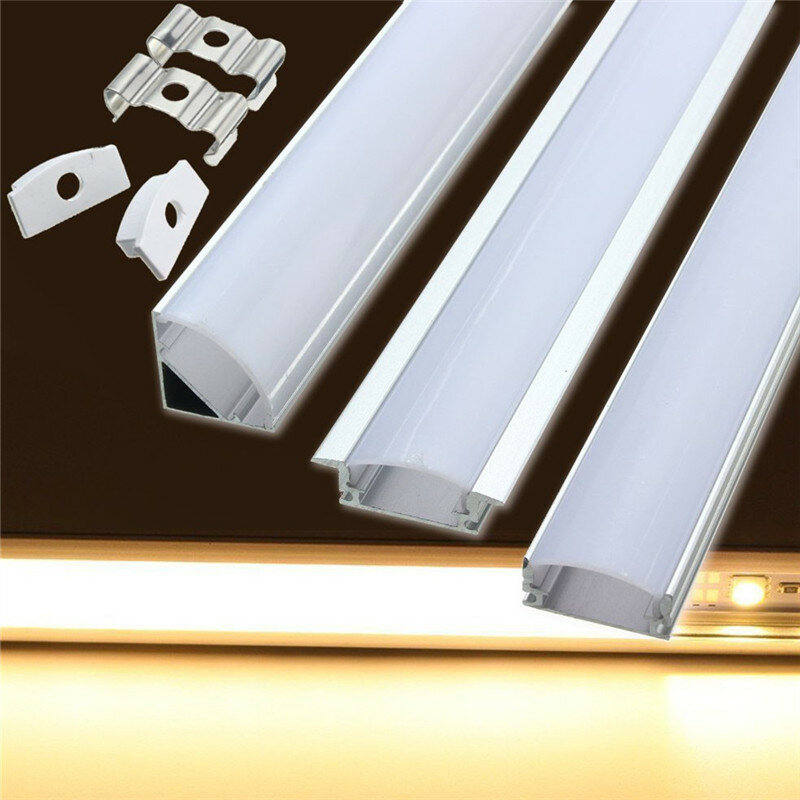 LED Strip  Banggood Держатель 50см алюминиевый канал для LED полос света под лампой шкафа