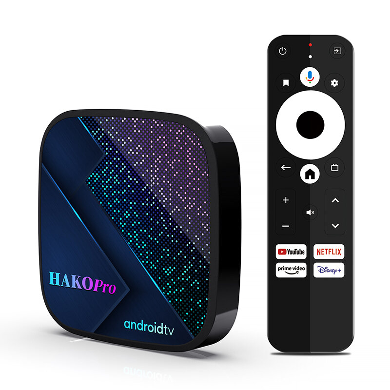 Home Audio & Video  Banggood HAKO Pro android 11 TV Бокс сертифицированный google netflix 2g + 16gb amlogic s905y4 2.4g / 5g двухдиапазонный Wi-Fi по