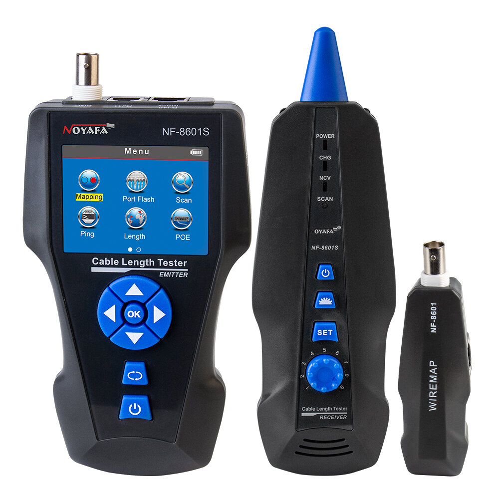 Measurement & Analysis Instruments NOYAFA NF-8601W/NF-8601S/NF-8601 Многофункциональный RJ45 Тестер сетевого кабеля CAT6 Кабельный трекер PoE/PING/Port LCD