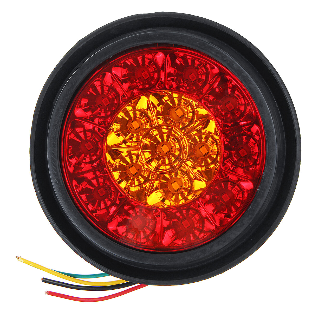 Car Lights  Banggood 12V 16LED Сигнальный светильник стоп-сигнала и заднего фонаря круглой формы для грузовика, прицепа, фургона