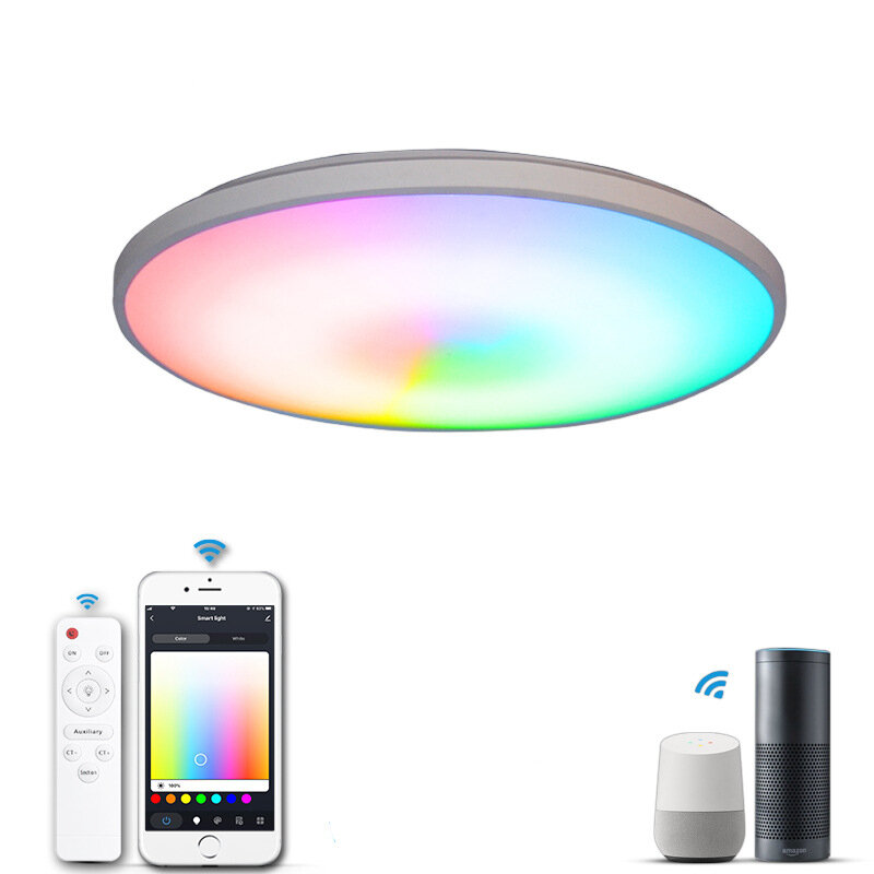 Smart Light  Banggood 100–260 В, 30 Вт, RGBCW Wifi Умный потолочный светильник Дистанционное Управление Управление через приложение работает с