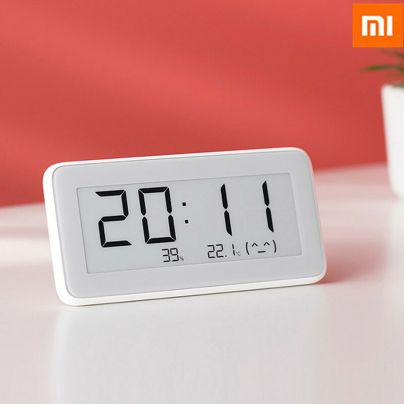 Household Merchandises Xiaomi Mijia BT4.0 Bluetooth Wireless Smart Electric Digital Desktop Clock Indoor Hygrometer Thermometer