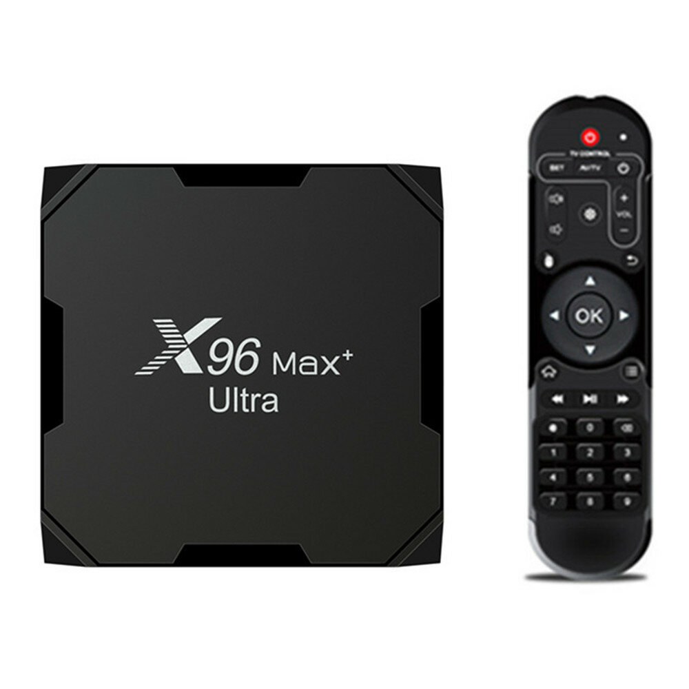 Home Audio & Video X96 Max Plus Ultra TV Коробка Android 11 Amlogic S905X4 Поддержка AV1 8K Dual Wifi BT Медиаплеер Youtube 4 ГБ 64GB