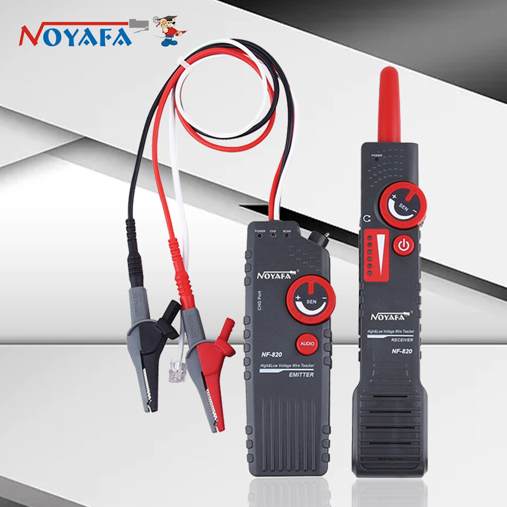 Measurement & Analysis Instruments NOYAFA NF-820 Подземный кабельный локатор с зажимом типа «крокодил» Защита от помех высокого и низкого напряжения Провод