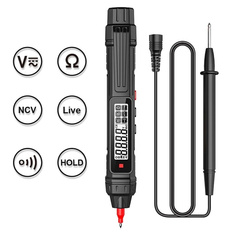MESTEK Ручка Тип Цифровой Мультиметр 4000 отсчетов NCV Multimetro AC/DC Сопротивление напряжению Диод Непрерывность Тест