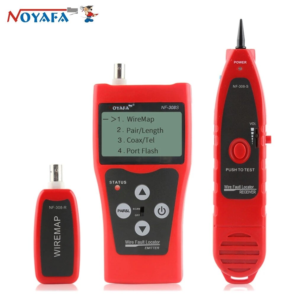  NOYAFA NF-308S Сетевой кабельный тестер Measure Длина Wiremap Tester LCD Дисплей Cable Tracker RJ45 RJ11 Network Tester