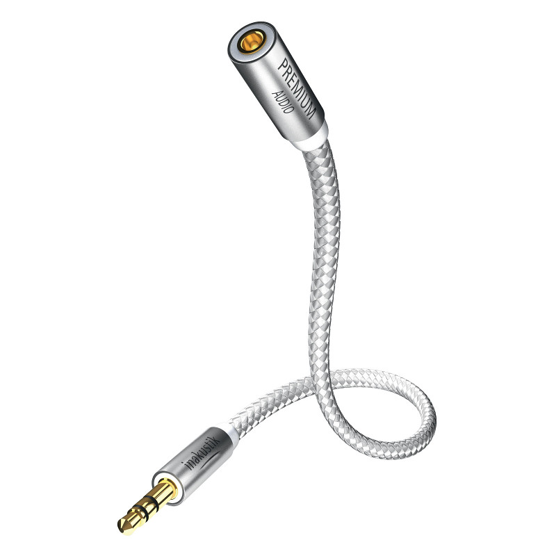  Кабели межблочные аудио In-Akustik Premium Extension Audio Cable 10.0m 3.5mm jack<>3.5mm jack(F)+6.3 jack adapter #00410210