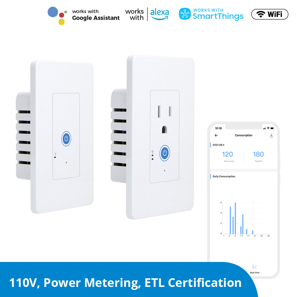 SONOFF IW100/IW101 - US Wi-Fi Smart Power Monitoring In-Wall Socket & Switch