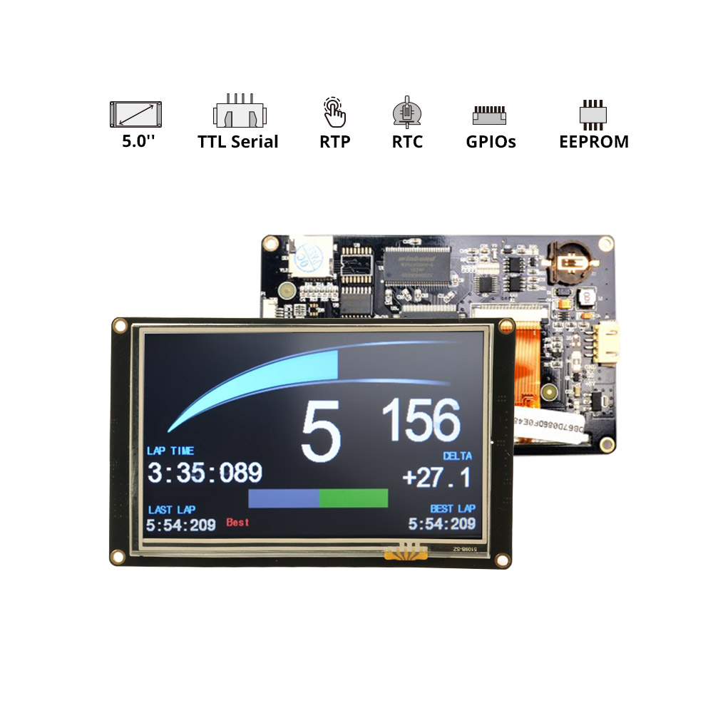 NX8048K050 - Nextion 5.0” Enhanced Series HMI Touch Display