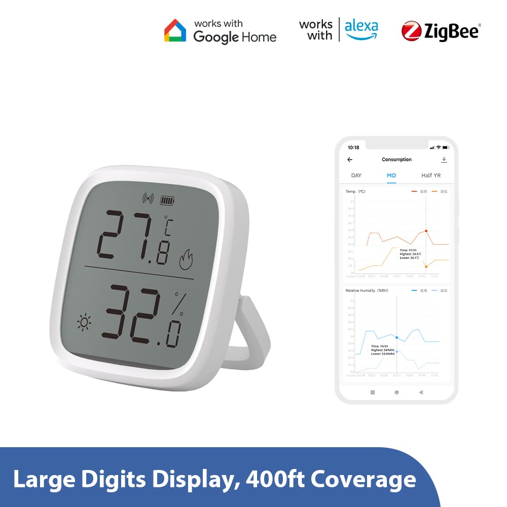  SONOFF SNZB-02D Zigbee LCD Smart Temperature Humidity Sensor