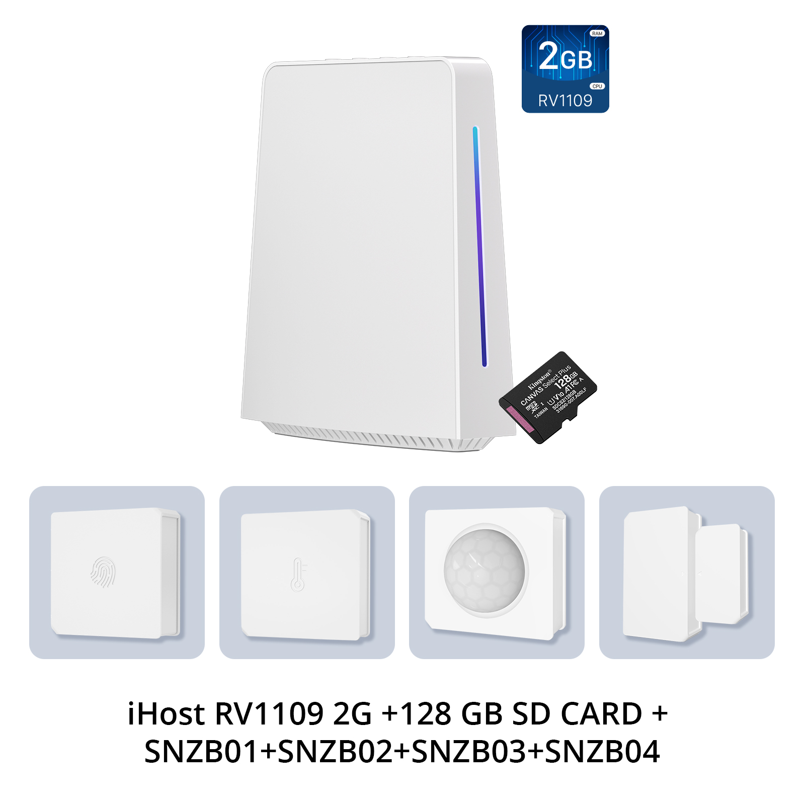 1 PCS RV1109 2G +128 GB SD Card + SNZB01+SNZB02+SNZB03+SNZB04