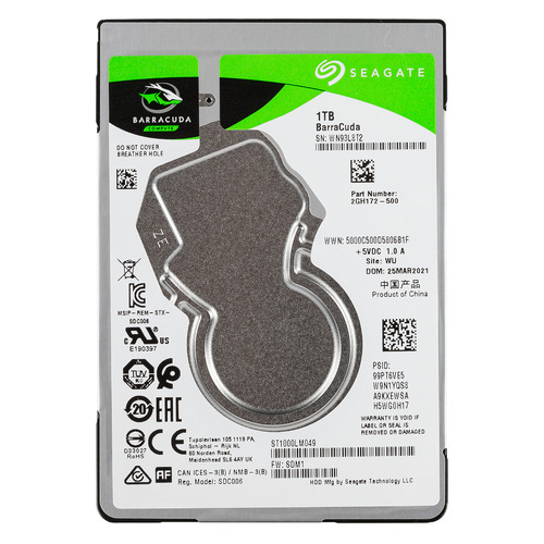 Жесткие диски  Ситилинк Жесткий диск Seagate Barracuda Pro ST1000LM049, 1ТБ, HDD, SATA III, 2.5