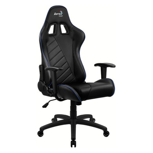 Кресло игровое Aerocool AС110 AIR, на колесиках, ткань дышащая, черный/синий [aс110 black blue]