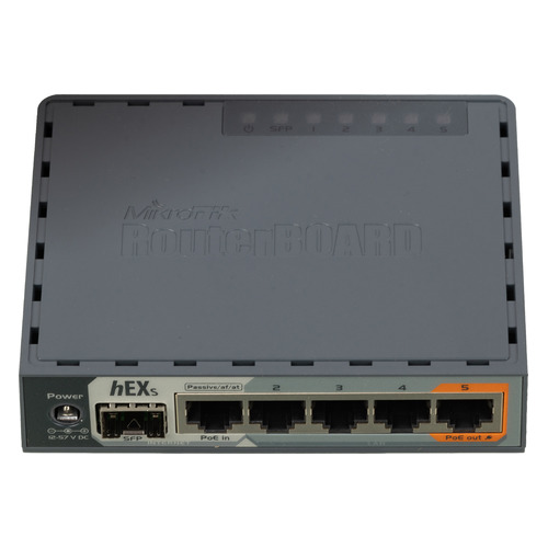  Роутер MIKROTIK hEX S, черный [rb760igs]