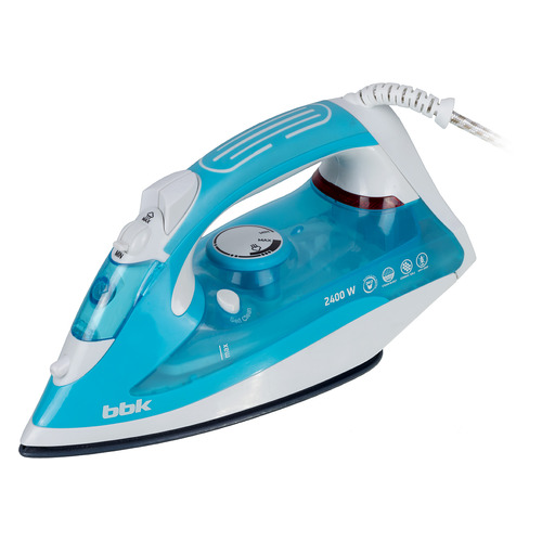 Утюг BBK ISE-2400, 2400Вт, бирюзовый/ белый