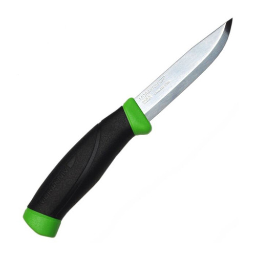 Перочинные ножи Нож MORAKNIV Companion, разделочный, 103мм, заточка прямая, стальной, зеленый/черный [12158]