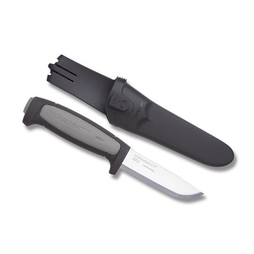 Перочинные ножи Нож MORAKNIV Robust, разделочный, 91мм, заточка прямая, стальной, серый/черный [12249]