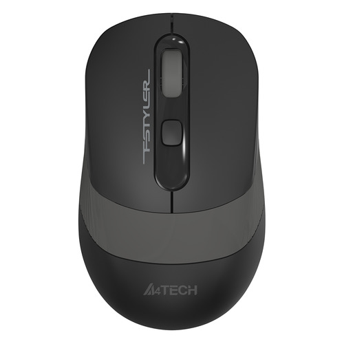 Мышь A4TECH Fstyler FG10, оптическая, беспроводная, USB, черный и серый [fg10 grey]