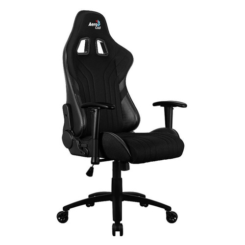 Кресло игровое Aerocool AERO 1 Alpha, на колесиках, ПВХ/полиуретан, черный [aero 1 alpha all black]