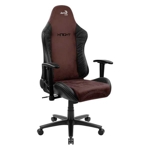 Кресло игровое Aerocool KNIGHT FUZE DUSK Burgundy Red, на колесиках, искусственная кожа/ткань, черный/красный