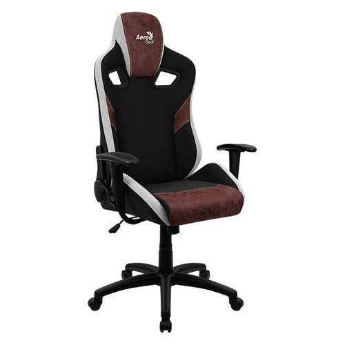 Кресло игровое Aerocool Count Burgundy Red, на колесиках, ткань, черный/красный