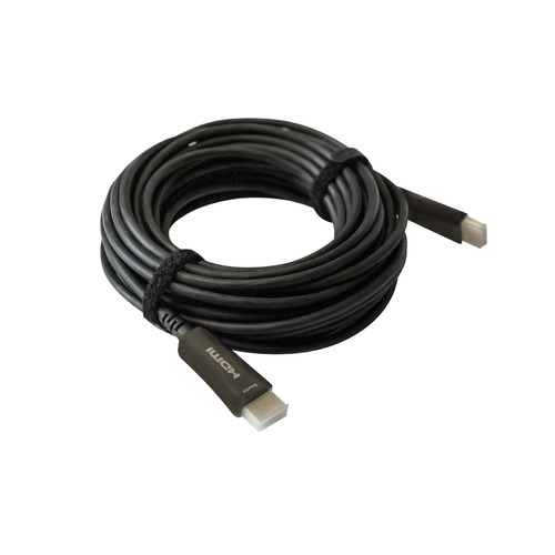 Кабель аудио-видео Digma HDMI 2.0 AOC, HDMI (m) - HDMI (m) , ver 2.0, 20м, GOLD, черный [bhp aoc 2.0-20]