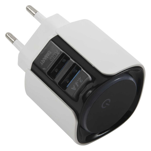 Сетевое зарядное устройство Redline NT-4, 2xUSB, 2.4A, черный/белый [ут000017919]