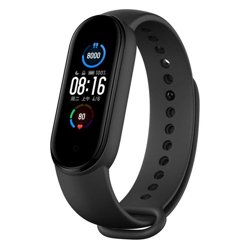 Фитнес-трекер Xiaomi Mi Band 5 XMSH10HM, 1.1, черный / черный [bhr4215gl]